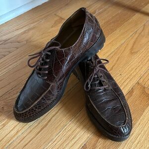 Ralph Lauren Size 10B Women’s Brown Crocodile Leather  Loafer